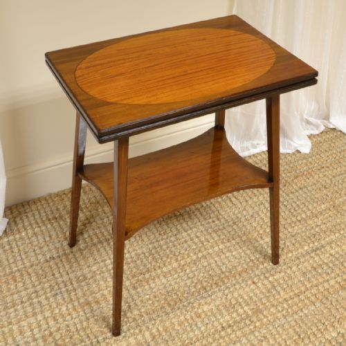 High Quality Edwardian Inlaid Antique Card Table