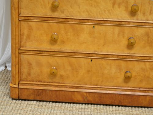 fig 1. Characterful Satin Birch Victorian Antique Chest of Drawers