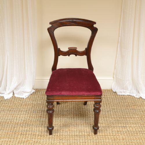 fig 1. Set of 10 Victorian Antique Mahogany Dining Chairs