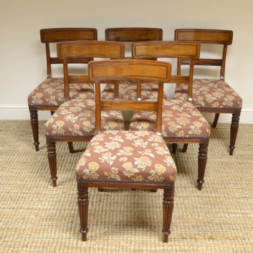 Set of Six Georgian Mahogany Antique Dining Chairs