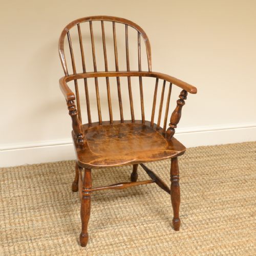 fig 1. Antique Oak and Elm Georgian Windsor Chair