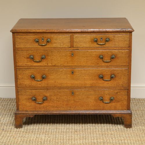 George III Golden Oak Antique Chest of Drawers
