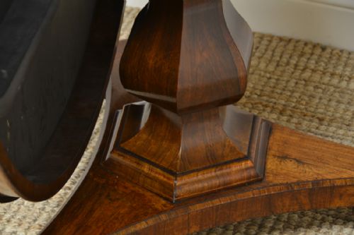fig 1. Large Circular Rosewood Antique Dining Table