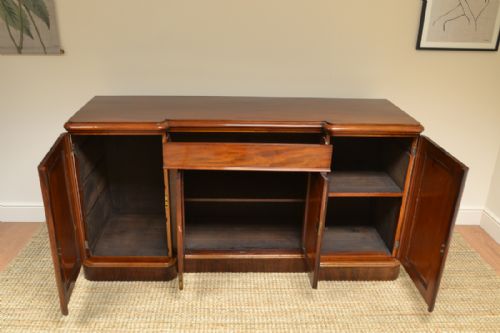 fig 1. Victorian Figured Mahogany 4 Door Antique Sideboard