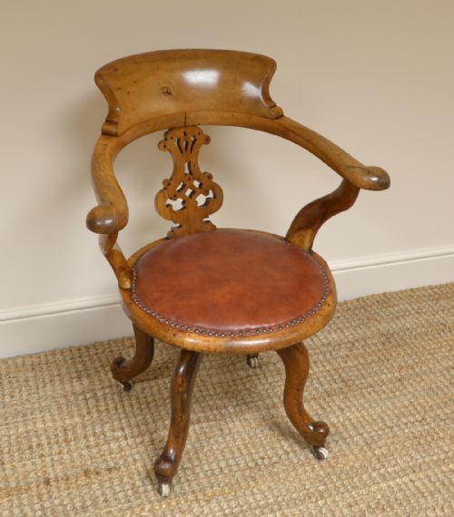 fig 1. Country House Victorian Swivel Antique Desk Chair
