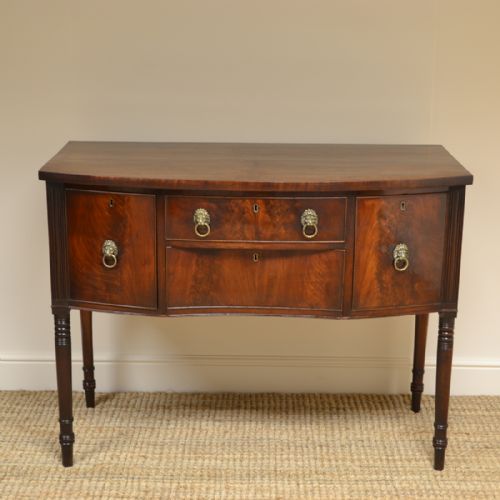 Bow Fronted Regency Mahogany Antique Sideboard