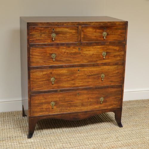 Country House Regency Mahogany Antique Caddy Chest of Drawers