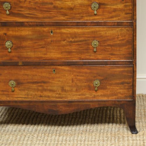 fig 1. Country House Regency Mahogany Antique Caddy Chest of Drawers