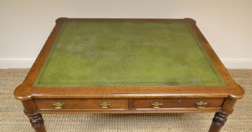 fig 1. Victorian Oak Antique Partners Writing Table