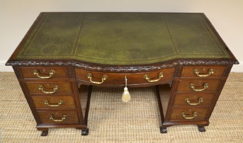 fig 1. Quality Edwardian Mahogany Antique Desk