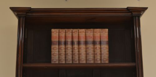 fig 1. Tall Slim Victorian Antique Open Bookcase