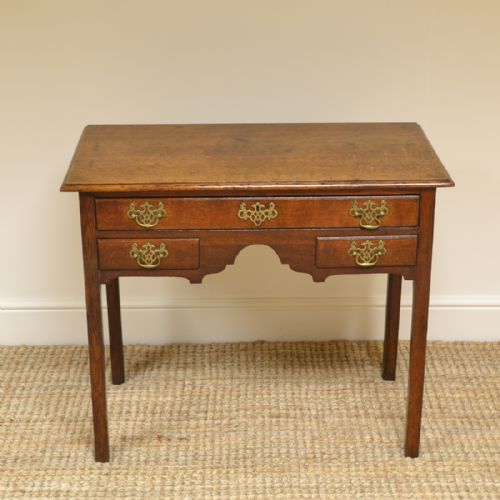 George III Period Oak Antique Low Boy / Side Table