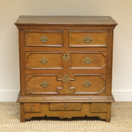 17th Century Period Oak Antique Chest on Stand