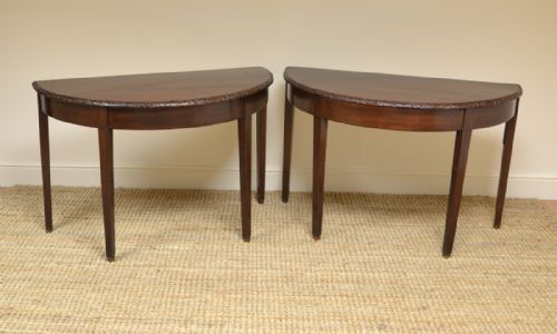 fig 3. Large Georgian Mahogany D End Antique Dining Table