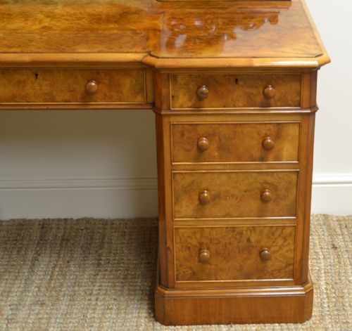 fig 3. Spectacular Burr Walnut Victorian Antique Dressing Table