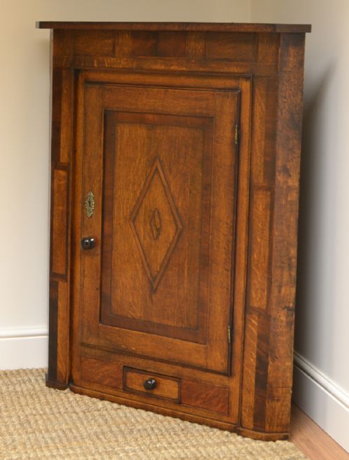 fig 1. Georgian Oak Antique Corner Cupboard