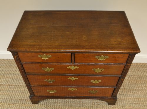 fig 1. Period Oak Georgian Antique Chest of Drawers