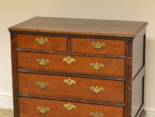 fig 3. Period Oak Georgian Antique Chest of Drawers