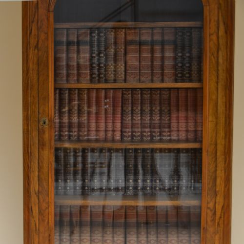 fig 2. Figured Walnut Antique Glazed Bookcase