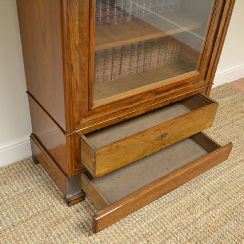 fig 3. Figured Walnut Antique Glazed Bookcase