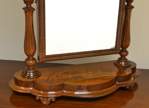 fig 2. Beautiful figured Mahogany Antique Dressing Table Mirror