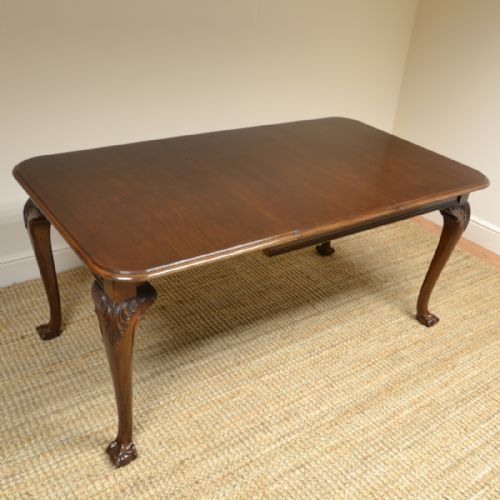 Edwardian Walnut Wind Out Extending Antique Dining Table