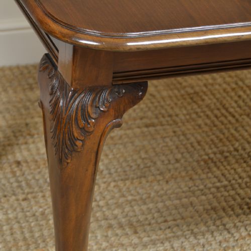 fig 3. Edwardian Walnut Wind Out Extending Antique Dining Table