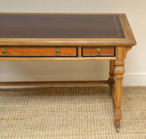 fig 3. Superb Arts & Crafts Ash Gillows Antique Writing Table