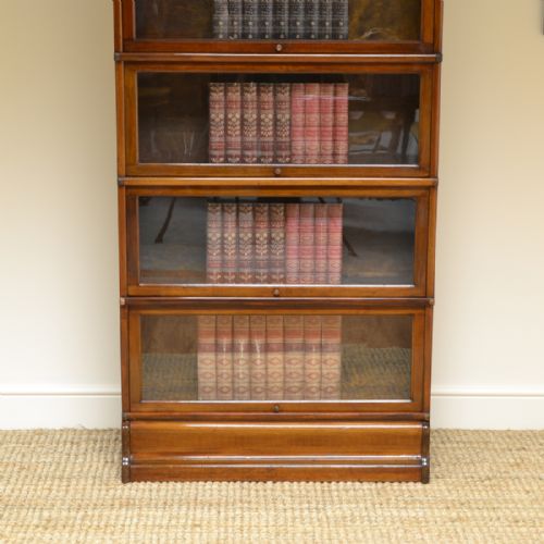 fig 2. Tall Globe Wernicke Walnut Antique Barristers Bookcase