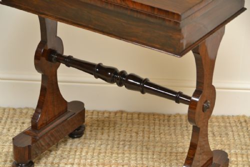 fig 2. Spectacular Figured Rosewood Regency Antique Games Table