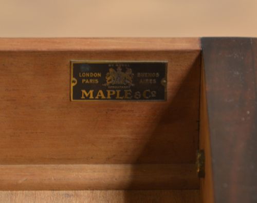 fig 1. Edwardian Mahogany Maple & Co Antique Writing Table