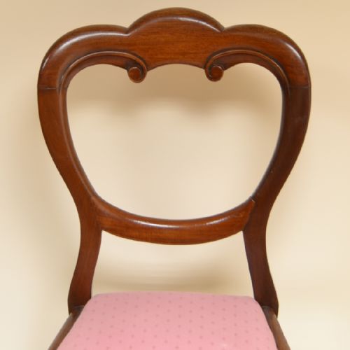 fig 2. Eight Victorian Mahogany Balloon Back Antique Dining Chairs