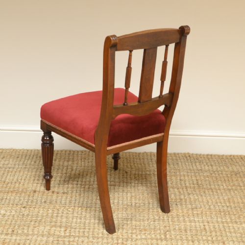 fig 1. Victorian Walnut Set of Four Antique Dining Chairs