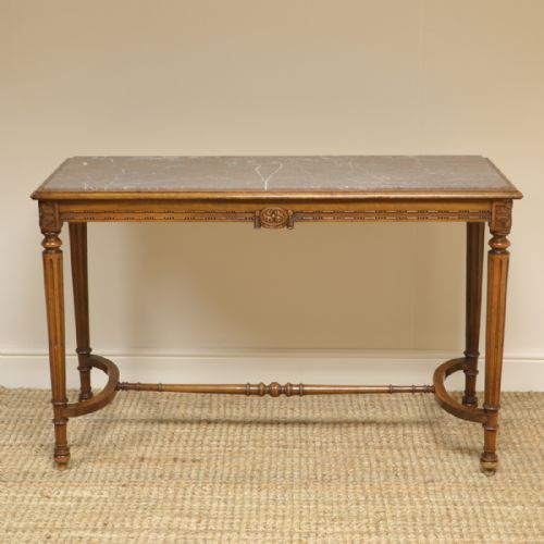 Edwardian Walnut Antique Console Table