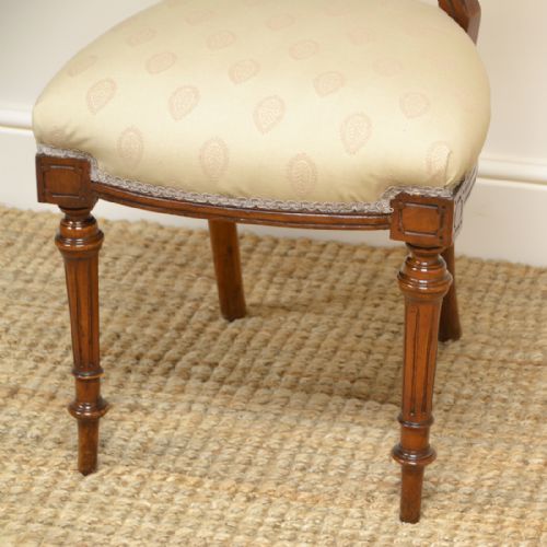 fig 3. Elegant Set of 6 Victorian Walnut Antique Dining Chairs