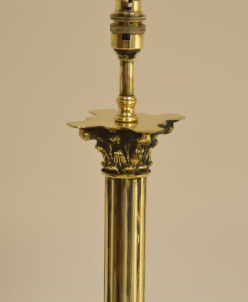 fig 1. Super Antique Brass Corinthian Column Lamp Base