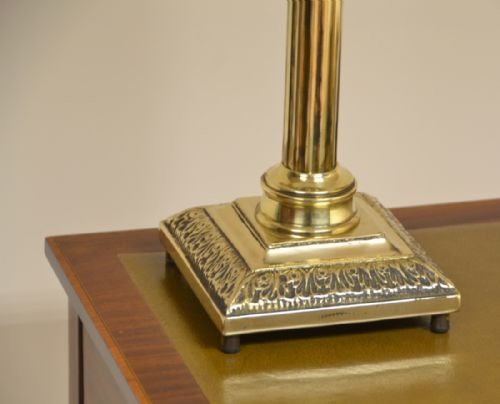 fig 2. Super Antique Brass Corinthian Column Lamp Base