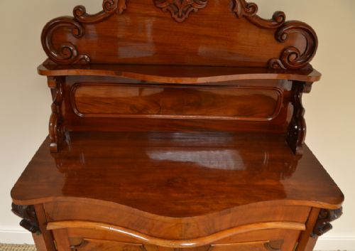 fig 2. Rich Mahogany Serpentine Victorian Antique Chiffonier