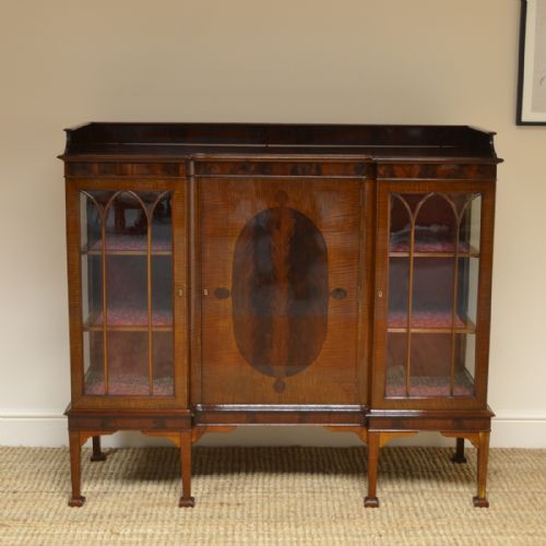 Fine Quality Edwardian Inlaid Mahogany Antique Display Cabinet