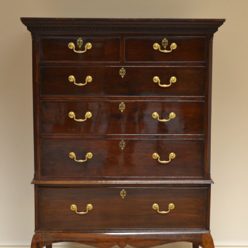 fig 3. Georgian Walnut Antique Chest on Stand