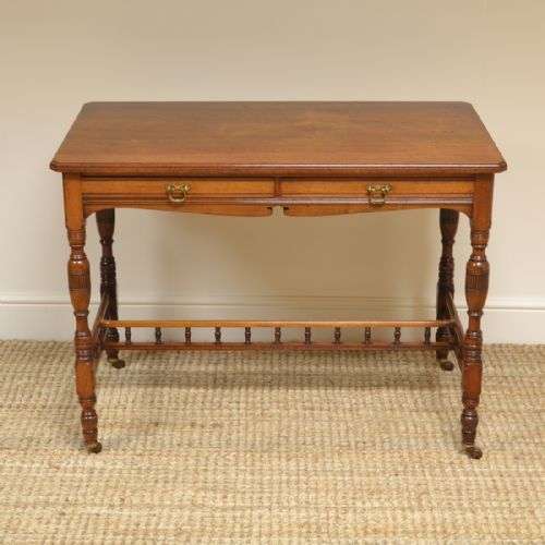 Quality Victorian Walnut Arts & Crafts Antique Side Writing Table