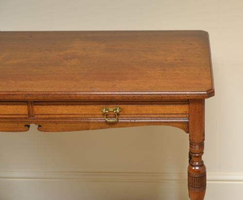 fig 1. Quality Victorian Walnut Arts & Crafts Antique Side Writing Table