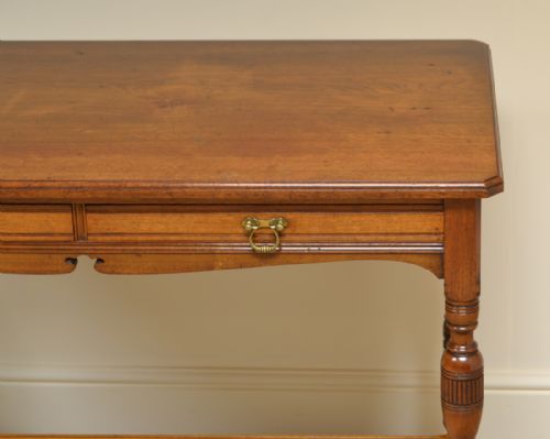 fig 2. Quality Victorian Walnut Arts & Crafts Antique Side Writing Table