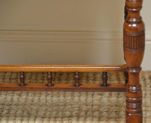 fig 3. Quality Victorian Walnut Arts & Crafts Antique Side Writing Table
