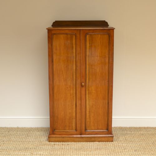 Heals Quality Victorian Walnut Tall Slim Antique Cupboard