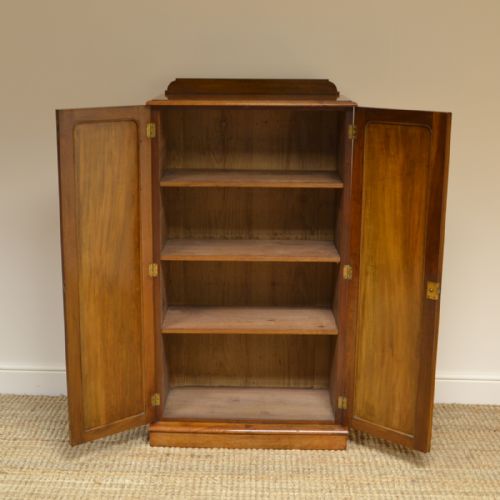 fig 1. Heals Quality Victorian Walnut Tall Slim Antique Cupboard
