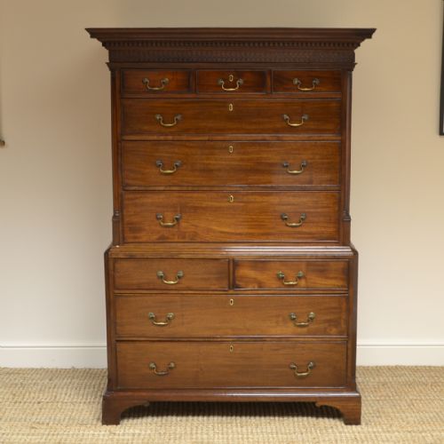 Superb Georgian Mahogany Antique Chest on Chest