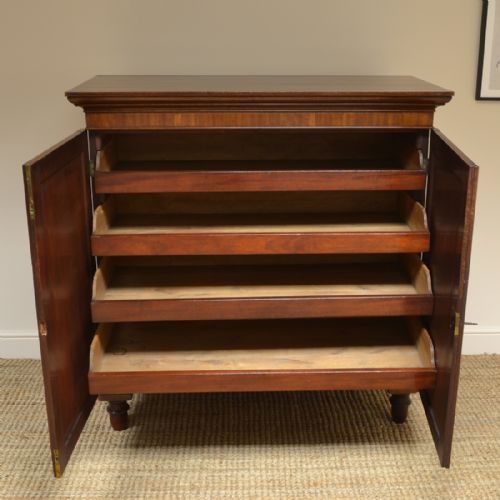 fig 1. Georgian Mahogany Crossbanded Antique Press cupboard