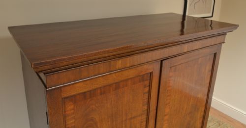 fig 2. Georgian Mahogany Crossbanded Antique Press cupboard