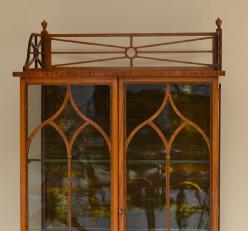 fig 3. Spectacular Satinwood Victorian Antique Display Cabinet